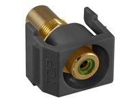 Hubbell Wiring SFRCGNRBK SNAP-FIT GN RCA/RCA RECESSED BK