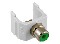 Hubbell Wiring SFRCGNW SNAP-FIT GN RCA SOLDER WH HOUSING