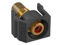 Hubbell Wiring SFRCRRBK SNAP-FIT RD RCA/RCA RECESSED BK