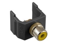 Hubbell Wiring SFRCYBK SNAP-FIT YL RCA SOLDER BK HOUSING | YarinInd