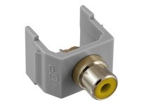 Hubbell Wiring SFRCYGY SNAP-FIT YL RCA SOLDER GY HOUSING