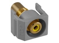 Hubbell Wiring SFRCYRGY SNAP-FIT YL RCA/RCA RECESSED GY