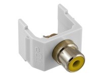 Hubbell Wiring SFRCYW SNAP-FIT YL RCA SOLDER WH HOUSING