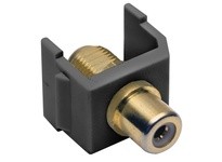 Hubbell Wiring SFRFGBK SNAP-FIT RCA TO F-COUPLER BK