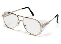 Pyramex Pathfinder SG310A Safety Glasses Clear Lens and Gold Metal FramePathfinder Safety Glasses Clear Lens and Gold Metal Fram