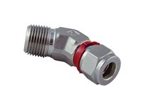 Superlok SHMEI-4-2N 1/4"T X 1/8"M NPT - 45 Degree Male Elbow Connector | 316 Stainless Steel