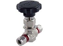Superlok SINV2-M4N-RS-KH 1/4"M NPT - Needle Valve - Integral Bonnet - Regulating Stem - Black Knob - 316 Stainless Steel