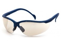 Pyramex Venture II SMB1880S Safety Glasses Indoor/Outdoor Mirror Lens and Metallic Blue FrameVenture II Safety Glasses Indoor/Ou