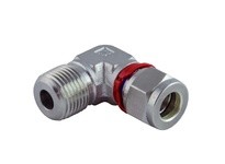 Superlok SMEI-8-12N 1/2"T X 3/4"M NPT - 90 Degree Male Elbow Connector - 2 Ferrule - 316 Stainless Steel