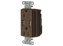 Hubbell Wiring SNAP15USB USB CHGR SNAP 15A125V DUP 3A5V Port | YarinInd