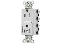 Hubbell Wiring SNAP2152C1WTRA 1/2 SNAP CONTROLLED 15A 125V TR DECO WH | Industrial Supplies