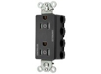 Hubbell Wiring SNAP2152C2BKTRA 2/2 SNAP CONTROLLED 15A 125V TR DECOBK | High-Quality Electrical Supplies