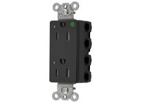 Hubbell Wiring SNAP2172BKLTRA SNAPCONNECT DECO HG 15A/125V LED TR BK | High-Quality Electrical Supplies