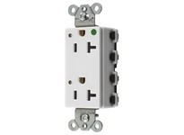 Hubbell Wiring SNAP2182WL SNAP2CONNECT2 DECO HG 20A/125V LED WH | High-Quality Electrical Supplies
