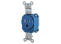 Hubbell Wiring SNAP5261BLTR SNAP SGL RCPT 5-15R 15A 125V TR BL