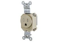 Hubbell Wiring SNAP5261ITR SNAP SGL RCPT 5-15R 15A 125V TR IV