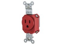 Hubbell Wiring SNAP5261R SNAP SGL RCPT 5-15R 15A 125V RD | Industrial Supplies