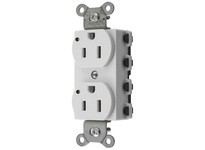 Hubbell Wiring SNAP5262WL SNAP2CONNECT DPLX 15A/125V LED WH | High-Quality Electrical Outlet