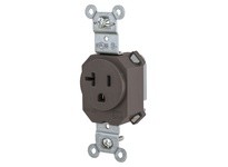 Hubbell Wiring SNAP5361 SNAP SGL RCPT 5-20R 20A 125V BR
