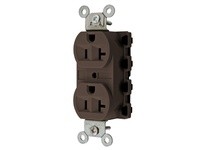 Hubbell Wiring SNAP5362A SNAP2CONNECT 20A/125V DPLX Brown | YarinInd