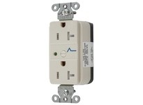 Hubbell Wiring SNAP5362LAS SNAP SPD RCPT 20A 125V TR LT ALMOND