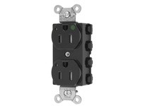 Hubbell Wiring SNAP8200BKLTRA S-CONNECT DUP HG 15A/125V LED TR BK