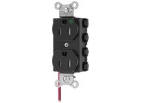 Hubbell Wiring SNAP8200BKSC SNAP2CONNECT DPLX HG 15A/125V SC BK
