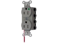 Hubbell Wiring SNAP8200GYSC SNAP2CONNECT DPLX HG 15A/125V SC GY | High-Quality Electrical Outlet