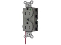 Hubbell Wiring SNAP8200GYSCTRA SNAP2CONNECT DPLX HG 15A/125V SC TR GY | High-Quality Electrical Outlet