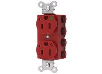 Hubbell Wiring SNAP8200RIGL SNAP2CONNECT DPLX HG 15A/125V IG LED RD