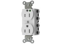 Hubbell Wiring SNAP8200WTRA S-CONNECT DUP HG 15A/125V TR WH | YarinInd