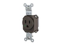 Hubbell Wiring SNAP8210 SNAP SGL RCPT HG 5-15R 15A 125V BR