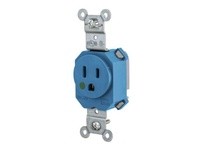 Hubbell Wiring SNAP8210BL SNAP SGL RCPT HG 5-15R 15A 125V BL | High-Quality Electrical Outlet
