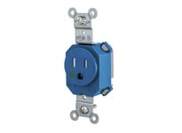 Hubbell Wiring SNAP8210BLTR SNAP SGL RCPT HG 5-15R 15A 125V TR BL