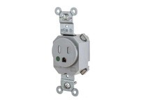Hubbell Wiring SNAP8210GYTR SNAP SGL RCPT HG 5-15R 15A 125V TR GY