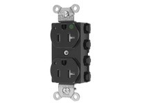 Hubbell Wiring SNAP8300BKLTRA S-CONNECT DUP HG 20A/125V LED TR BK