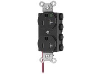 Hubbell Wiring SNAP8300BKSCTRA SNAP2CONNECT DPLX HG 20A/125V SC TR BK