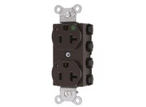 Hubbell Wiring SNAP8300L SNAP2CONNECT DPLX HG 20A/125V LED BR | High-Quality Electrical Outlet
