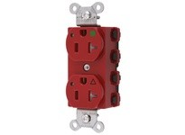 Hubbell Wiring SNAP8300RIGLTRA SNAP2CONNECT DPLXHG 20A/125VIG LED TR RD