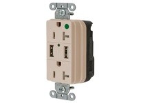 Hubbell Wiring SNAP8300USBLA USB Charger 20A 125V | High-Grade Outlet