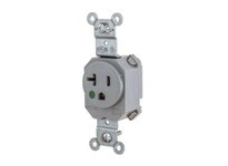 Hubbell Wiring SNAP8310GY SNAP SGL RCPT HG 5-20R 20A 125V GY