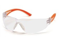 Pyramex Cortez SO3610S Safety Glasses Clear Lens and Orange TemplesCortez Safety Glasses Clear Lens and Orange Temples