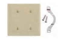 Hubbell Wiring SP24AL ALMOND PAINTED STEEL 2 GANG BLANK