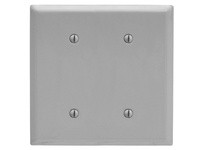 Hubbell Wiring SP24G GRAY PAINTED STEEL 2-GANG BLANK