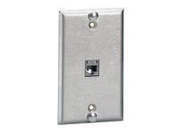 Hubbell Wiring SP6F PLATEW-PHONEC61-G1PORTFLUSHSS