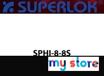 Superlok SPHI-8-8S Compression Fitting Adapter 1/2" Hose Barb X 1/2"T - 2 Ferrule - 316 Stainless Steel