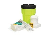 SpillTech SPKO-65-HV Oil-Only 65-Gallon Hi-Viz OverPack Drum Spill Kit | YarinInd