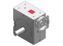 Hub City 0220-08386 15:1 Ratio, Cast Iron Single-Reduction Worm Reducer, 0.875" Input Diameter, 1.500" Output Diameter, C-Face Q