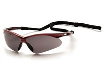 Pyramex PMXTREME SR6320SP Safety Glasses Gray Lens and Red Frame with CordPMXTREME Safety Glasses Gray Lens and Red Frame with C