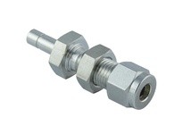 Superlok SRB-6-6 Bulkhead 3/8"T X 3/8" Stub - Bulkhead Reducer - 2 Ferrule - 316 Stainless Steel
